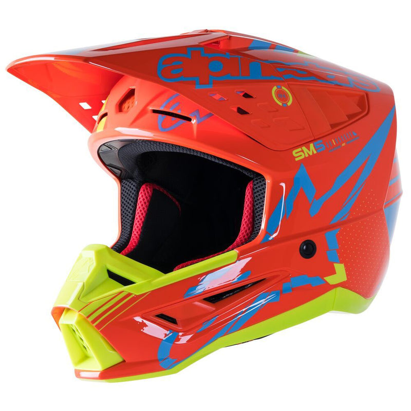 S-M5 Action Helmet Orange Fluoro/Cyan/Yellow Fluoro L