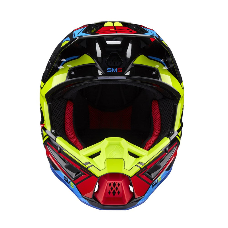 S-M5 Action 2 Helmet Black/Yellow Fluoro/Bright Red Gloss L