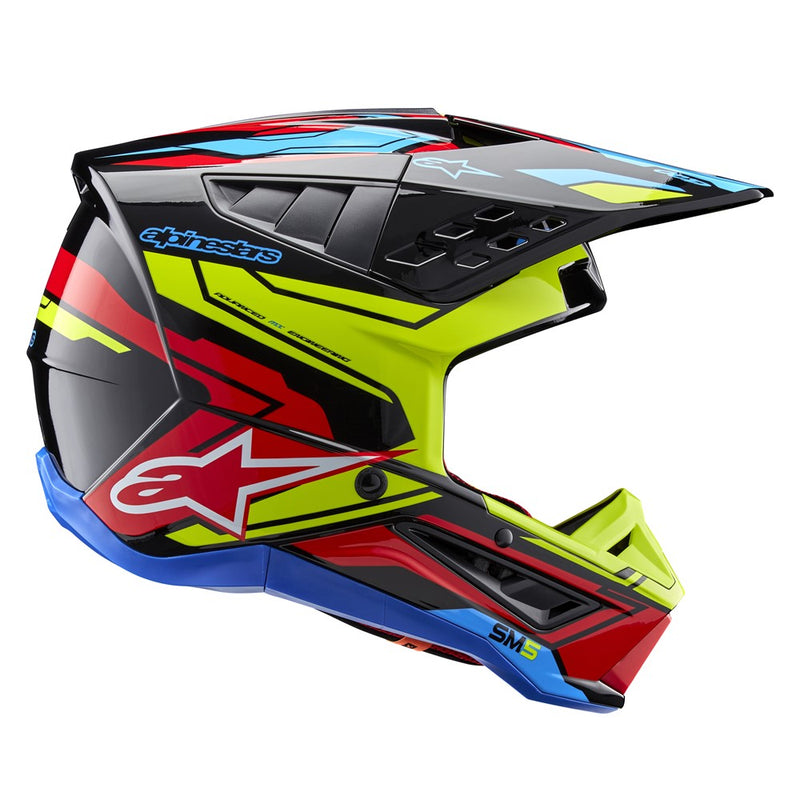 S-M5 Action 2 Helmet Black/Yellow Fluoro/Bright Red Gloss L