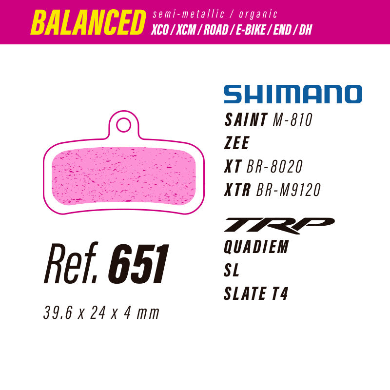 Bike Brake Pads Less Brakes Balanced 651