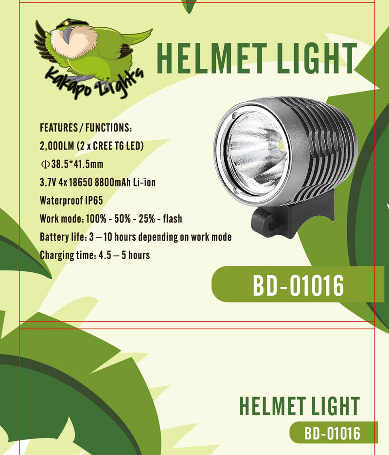 Bicycle Helmet light Kakapo Lights