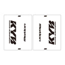 DRC Motion Front Fork Outer Decals - KYB14 (Clear / Black / White)