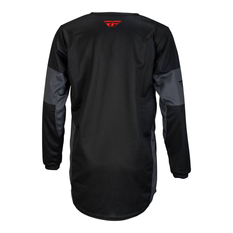 Fly Racing Kinetic Khaos Youth Jersey - Black / Red / Grey