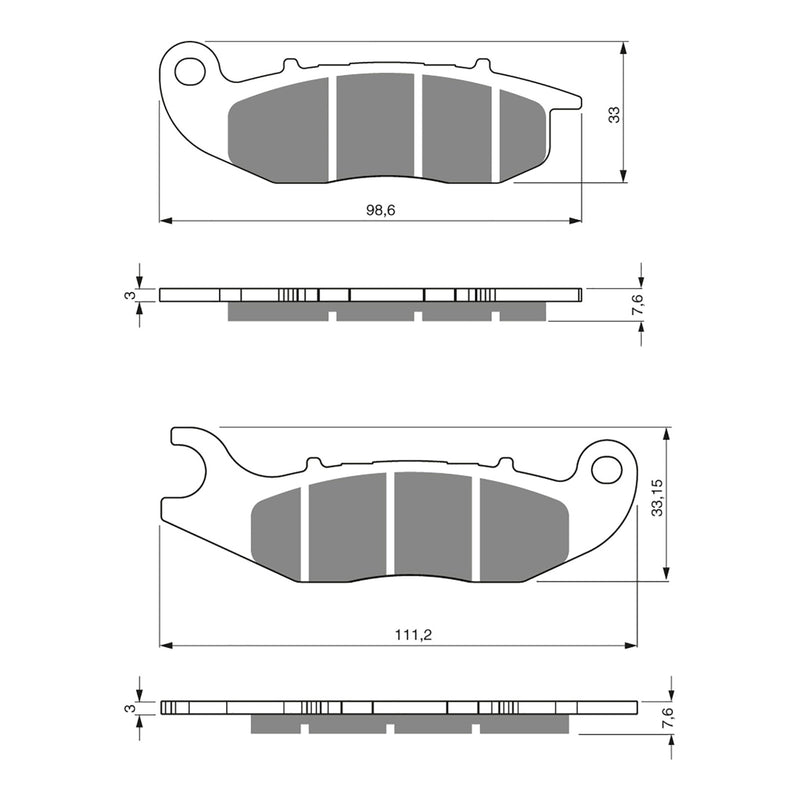 GOLDfren Brake Pads GF278 - K5
