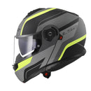 LS2 FF908 Strobe II Monza Flip Front Helmets - Matte Black / Hi-Vis Yellow 06