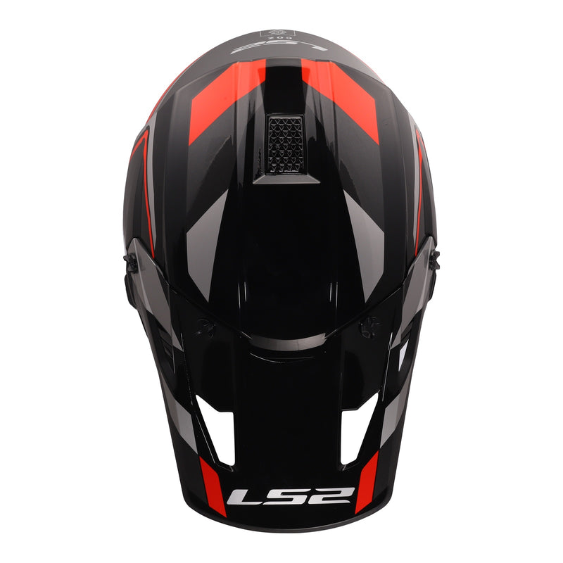 LS2 MX706 COZ Frontier II Helmet - Red / Black / Titanium 06
