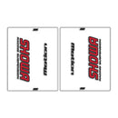 DRC Motion Front Fork Outer Decals - Showa (Clear / Red / Black)