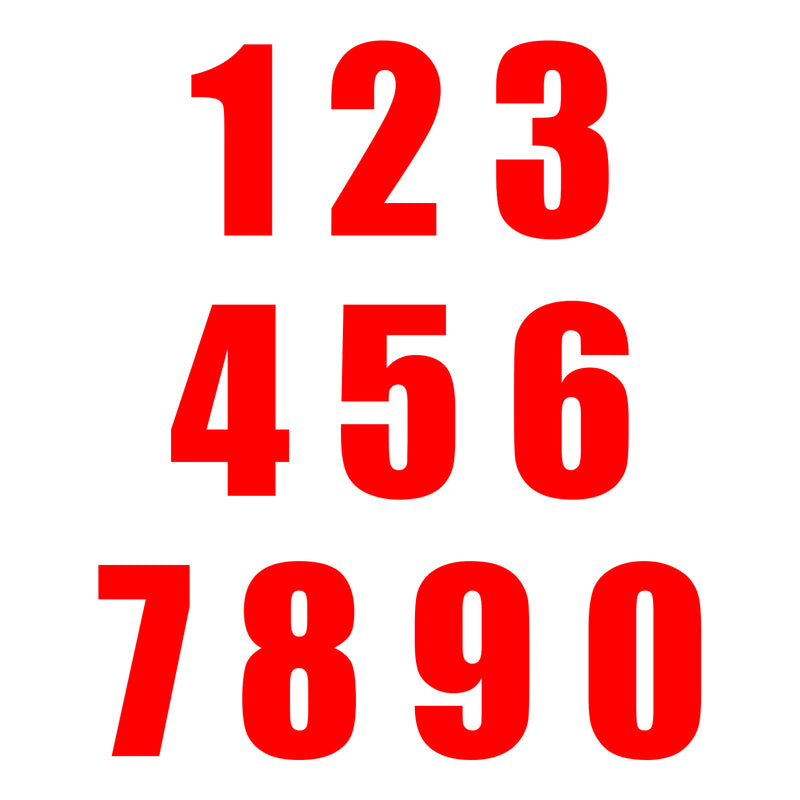 Whites Race Number - Red