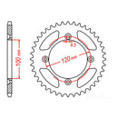 Rear Sprocket OE Steel 798 51T