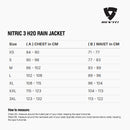 Size chart for REVIT Nitric 3 H2O Rain Jacket