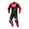 GP-R7 1Pc Leather Suit Black/Mid Red 50