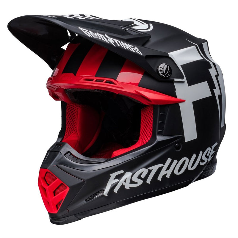 Moto-9S Flex Fasthouse Tribe Matte/Gloss Black/White L