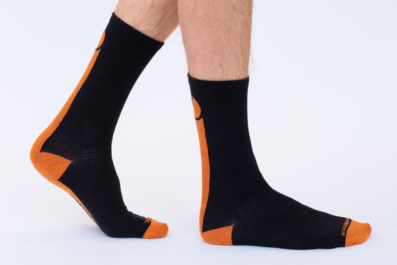 Crew Socks SM/MD Orange Bikes