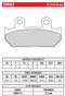 FR-FDB462 - 8.0mm thick - drawing NOT to scale - (pads also available 9.5mm thick - see FR-FDB2113)