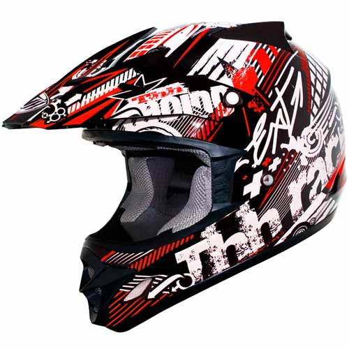 THH TX-24 Blitz in Black/Red is an oustanding quality and design helmet at a value that everyone can afford with fully removable liner and d-ring fastening