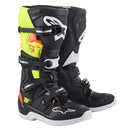 Tech-5 MX Boots Black/Red Fluoro/Yellow Fluoro 10