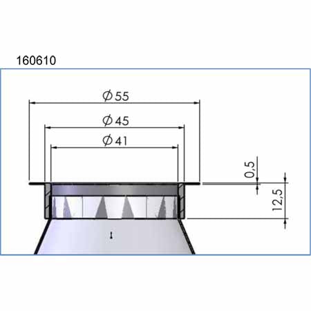 TA-160610 fuel filter dimensions