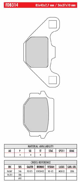FR-FDB314 - drawing NOT to scale