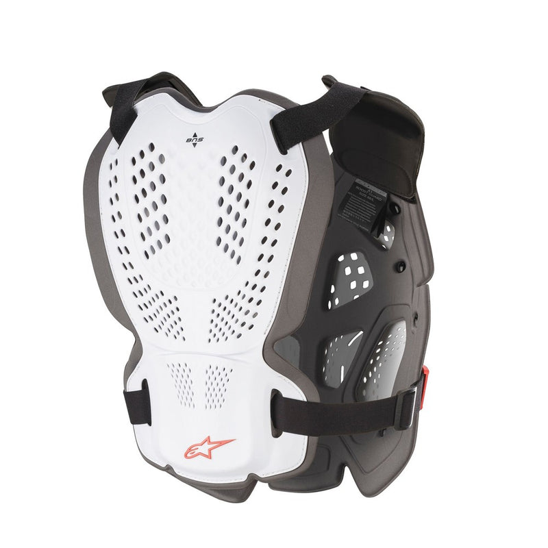 A-1 Plus Chest Protector White/Anthracite/Red M/L