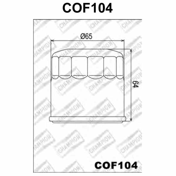 COF104 Champion Oil Filter pic (HF204)