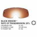 SAMPLE PICTURE - Oakley MX Black Iridium traditional lens - for Crowbar (OA-01-182), O Frame 2.0 (OA-101-357-004) and O Frame (OA-01-142) goggles - have a 25% rate of transmission - limited stock is also available for the Mayhem Pro (OA-100-744-004)
