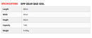 SPP GEAR BAG 120L  Size chart