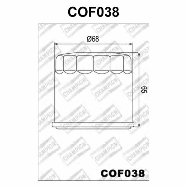 COF038 Champion Oil Filter pic (HF138)
