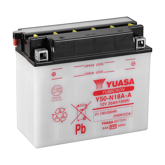 YUASA Y50N18AAPK - comes with acid pack