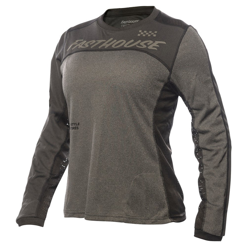 Womens Classic Mercury Long Sleeved Jersey Black Heather/Charcoal Heather S